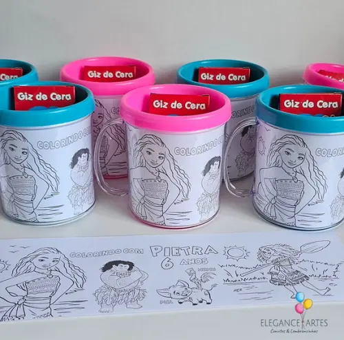 Caneca para Colorir Moana