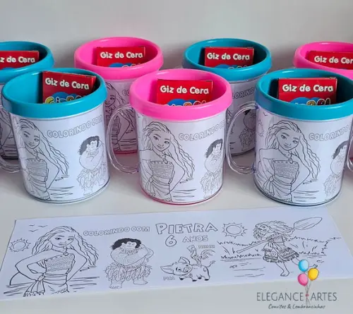 Caneca para Colorir Moana
