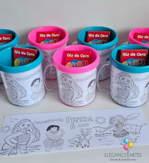 Caneca para Colorir Moana