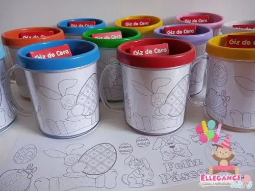 Caneca para Colorir Páscoa