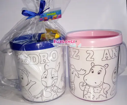 Caneca para Colorir os Backyardigans