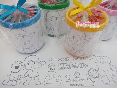 Caneca para Colorir Pocoyo
