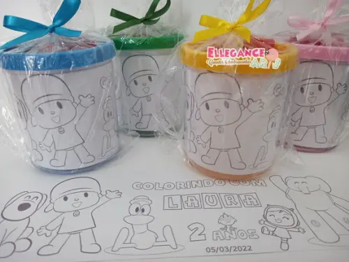 Caneca para Colorir Pocoyo