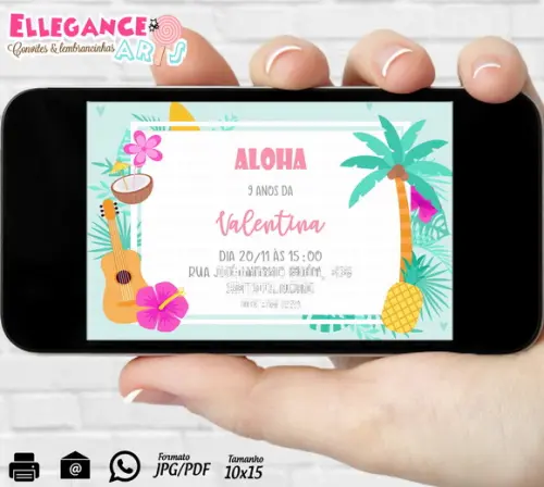 Convite Digital Aloha Tropical