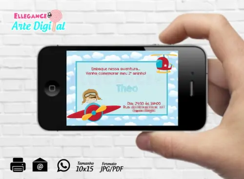 Convite Digital Aviador