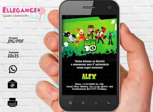 Convite Digital Ben 10