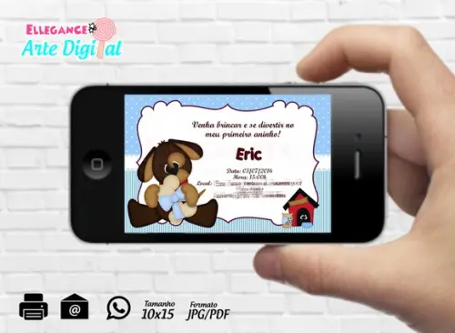 Convite Digital Cachorrinho