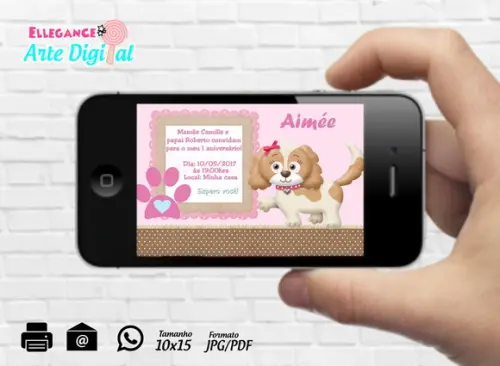 Convite Digital Cachorrinho