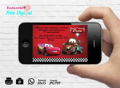 Convite Digital Carros