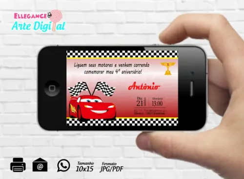 Convite Digital Carros