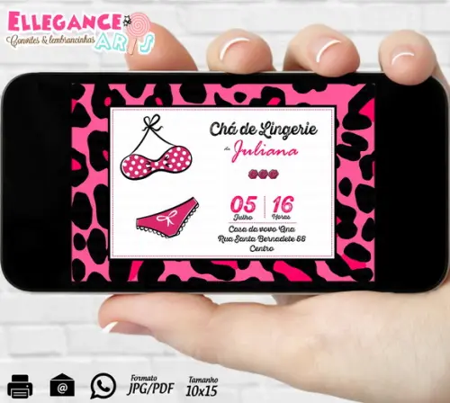Convite Digital Chá de Lingerie
