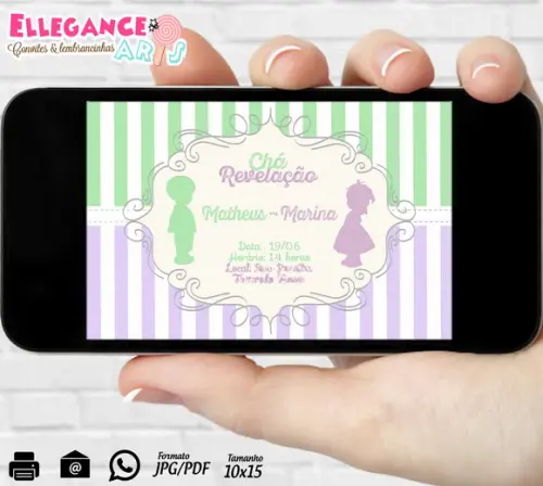 Convite Digital Chá Revelação