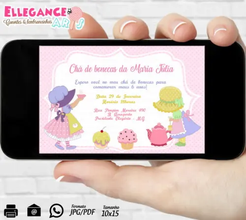 Convite Digital Chá de Boneca