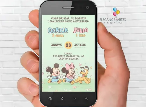 Convite Digital Disney Baby