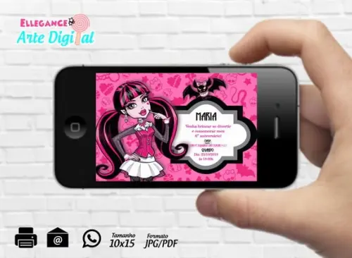 Convite Digital Draculaura