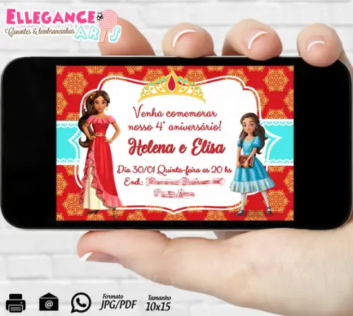 Convite Digital Elena de Avalor