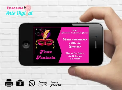 Convite Digital Festa Fantasia