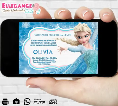 Convite Digital Frozen