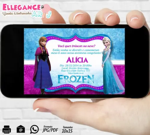 Convite Digital Frozen