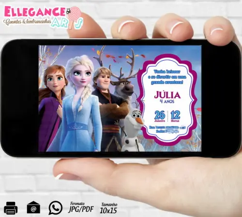 Convite Digital Frozen 2