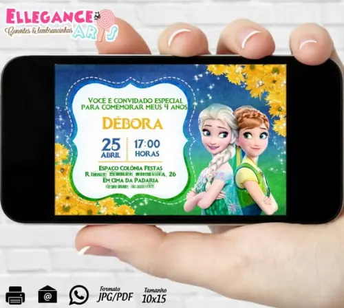 Convite Digital Frozen Fever