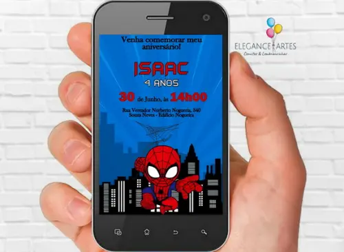 Convite Digital Homem Aranha
