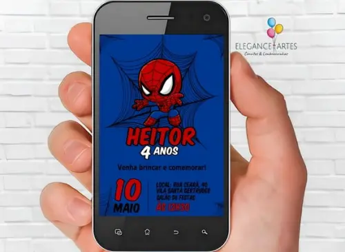 Convite Digital Homem Aranha