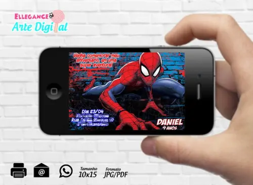 Convite Digital Homem Aranha