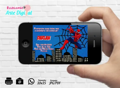 Convite Digital Homem Aranha