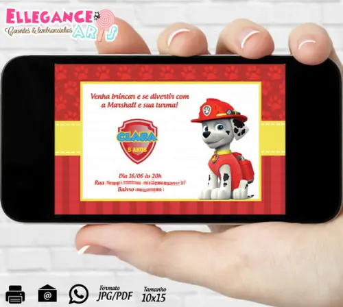 Convite Digital Marshall Patrulha Canina