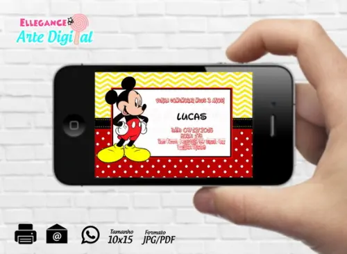 Convite Digital Mickey