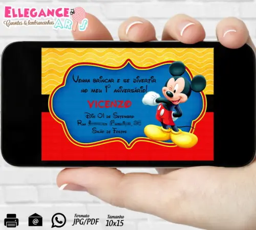 Convite Digital Mickey