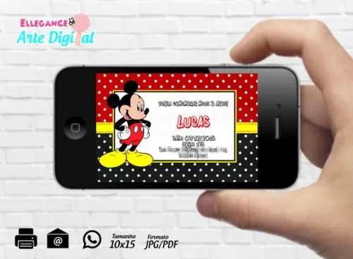 Convite Digital Mickey