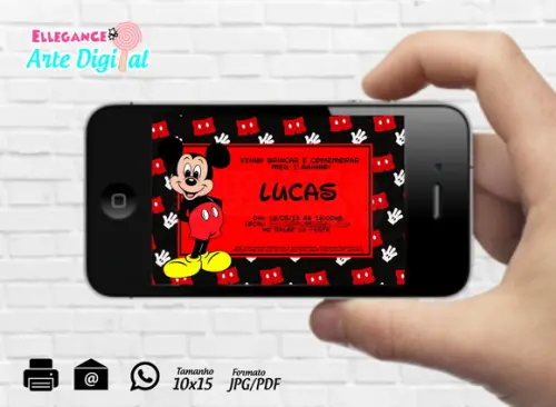 Convite Digital Mickey