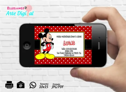 Convite Digital Mickey