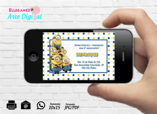 Convite Digital Minions