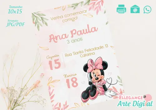 Convite Digital Minnie