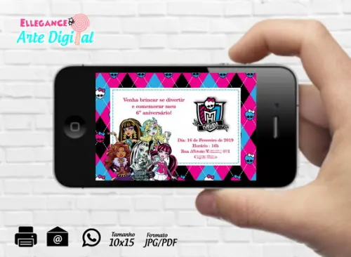 Convite Digital Monster High