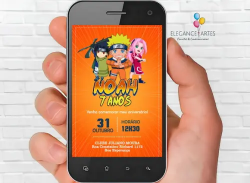 Convite Digital Naruto