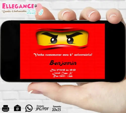 Convite Digital Ninjago