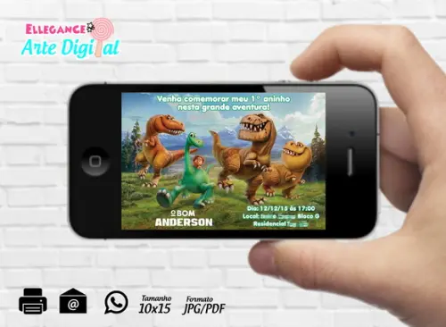 Convite Digital O Bom Dinossauro
