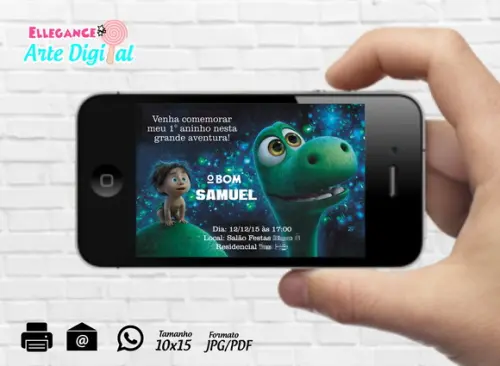 Convite Digital O Bom Dinossauro