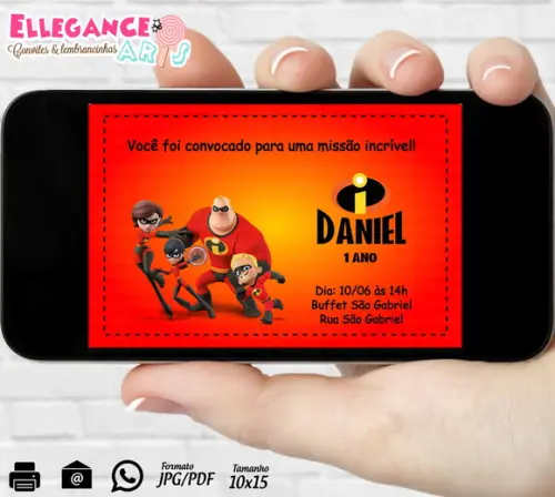 Convite Digital Os Incríveis