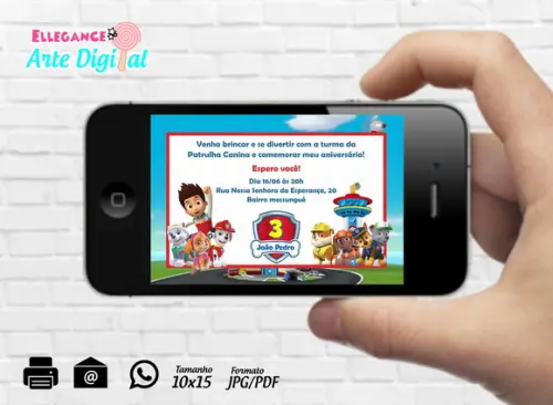 Convite Digital Patrulha Canina