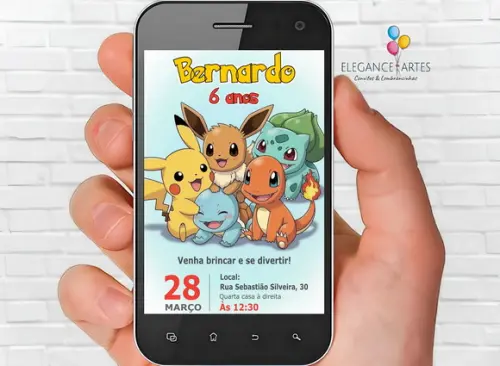 Convite Digital Pokemon