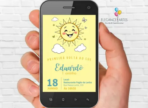Convite Digital Primeira Volta ao Sol