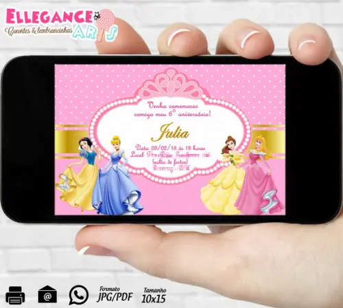 Convite Digital Princesas