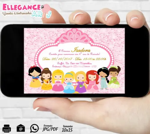 Convite Digital Princesas