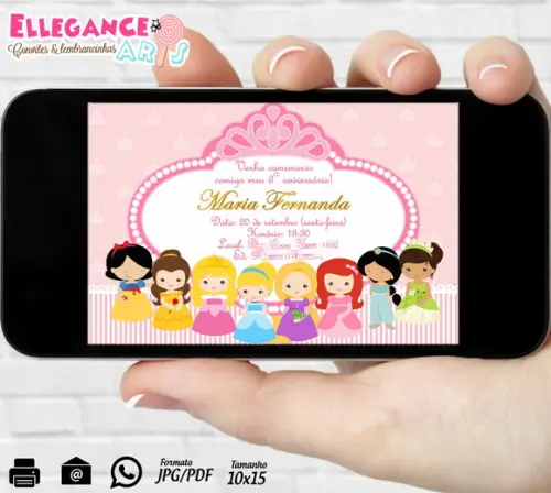 Convite Digital Princesas
