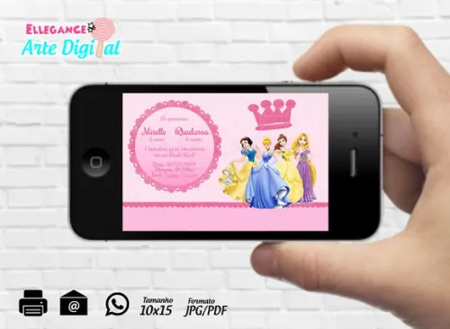 Convite Digital Princesas